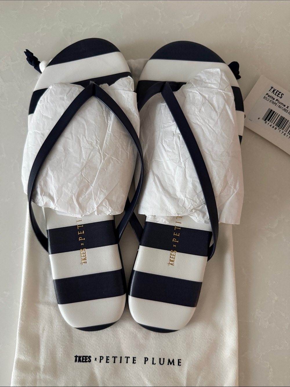 Petite Plume x TKEES Lily Sandal in Cabana Stripe - Picture 6 of 7